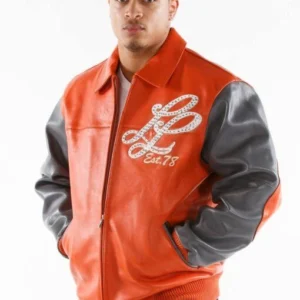 Pelle Pelle Orange Notorious MB Leather Jacket view 3