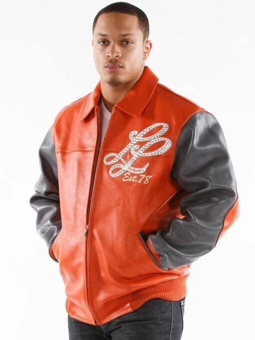 Pelle Pelle Orange Notorious MB Leather Jacket view 3