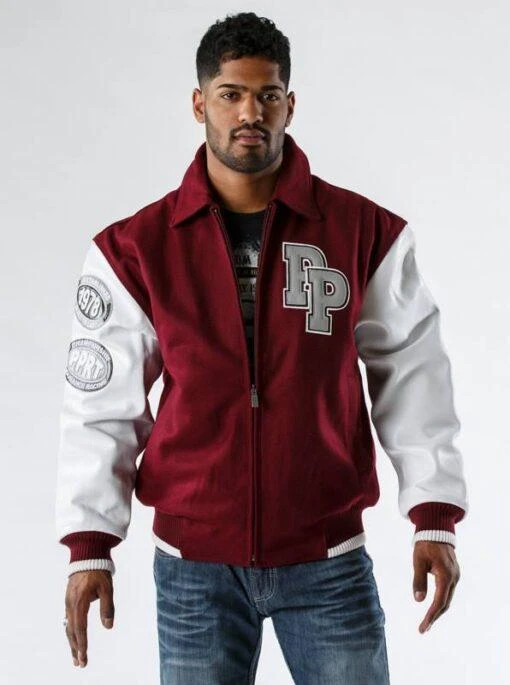 Pelle Pelle World Famous Maroon Wool Jacket