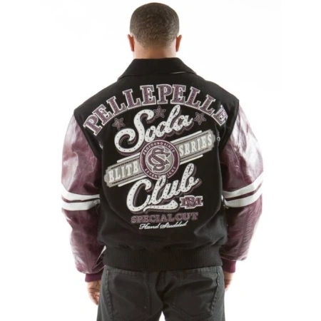Pelle Pelle Plum Black Soda Club MB Jacket view 2