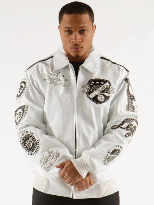 Pelle Pelle Legacy Series White Leather Jacket
