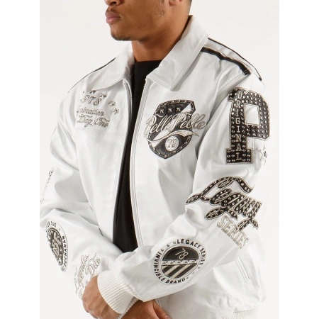 Pelle Pelle Legacy Series White Leather Jacket view 3