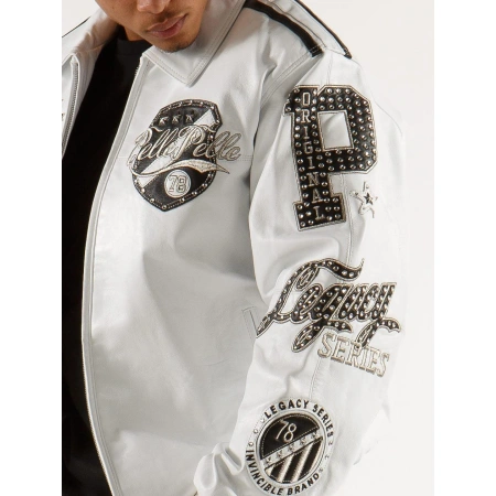 Pelle Pelle Legacy Series White Leather Jacket view 4