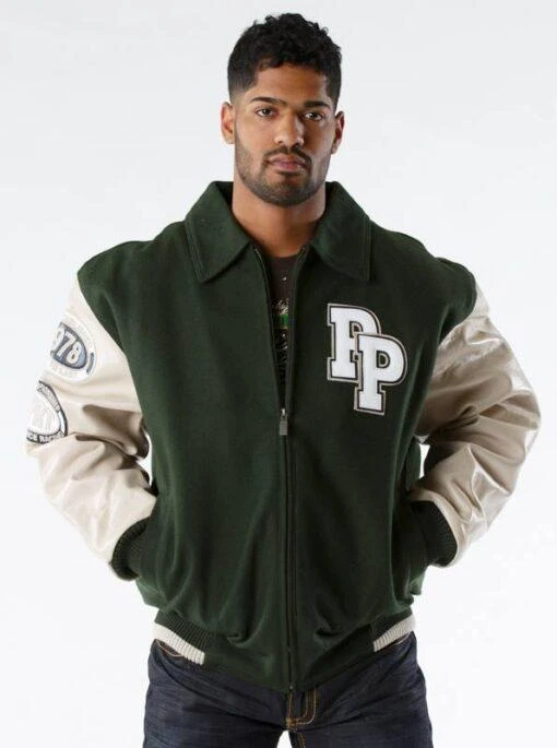 Pelle Pelle World Famous Dark Green Wool Jacket