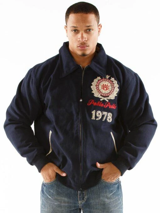 Pelle Pelle American 1978 Navy Blue Wool Jacket view 1