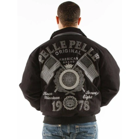 Pelle Pelle American 1978 Black MB Wool Jacket view 2