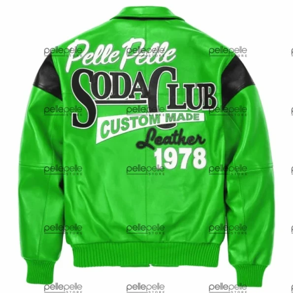 Pelle Pelle Green Soda Club Leather Jacket view 1