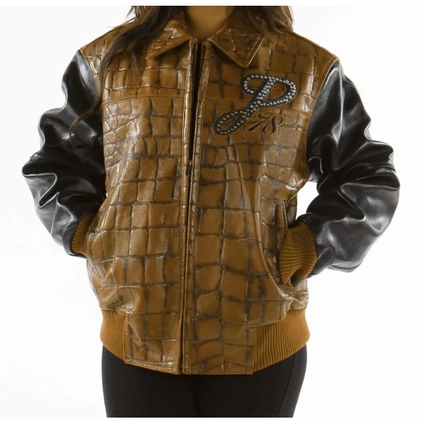 PELLE PELLE BROWN EXOTIC LEATHER JACKET view 1