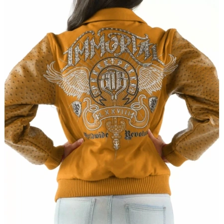 PELLE PELLE IMMORITAL BROWN WOOL LEATHER JACKET view 2