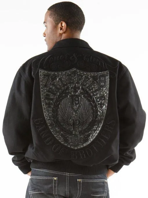 Pelle Pelle Black Band Of Brothers MB Jacket | Wool Jacket view 2