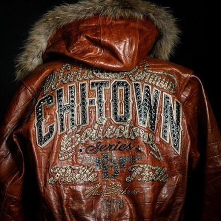 Pelle Pelle Chi-Town Brown Leather Jacket | Fur Hooded Jacket view 2