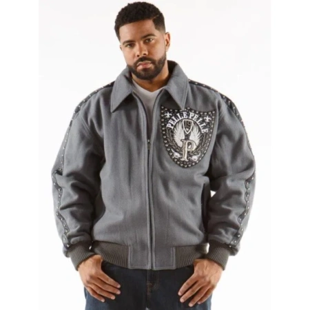 PELLE PELLE HONOR AND GLOW GREY WOOL JACKET