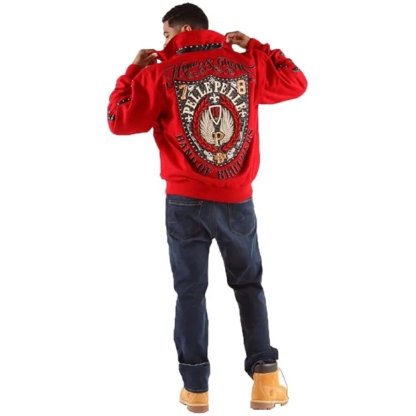 PELLE PELLE HONOR AND GLOW RED WOOL JACKET view 2