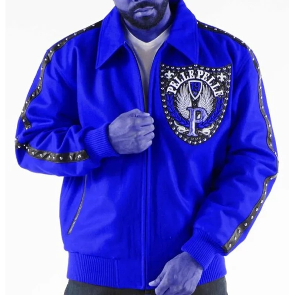 PELLE PELLE HONOR & GLOW BLUE WOOL JACKET