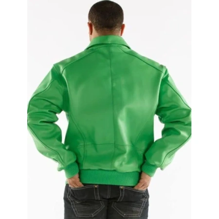 PELLE PELLE BASIC GREEN LEATHER JACKET view 2