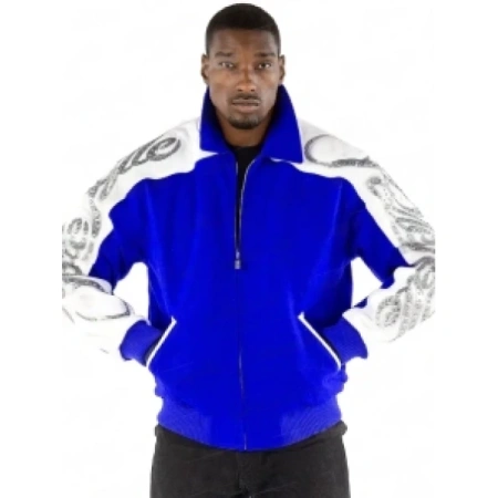 Pelle Pelle Men Scripted Royal Wool Jacket | Zipper Jacket