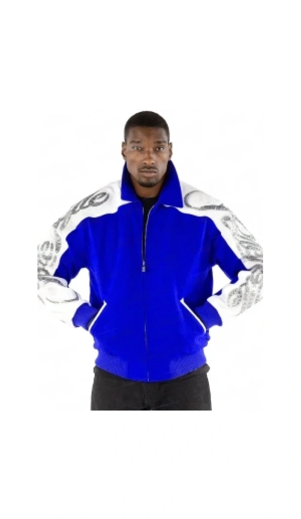 Pelle Pelle Scripted Dark Blue Wool Jacket