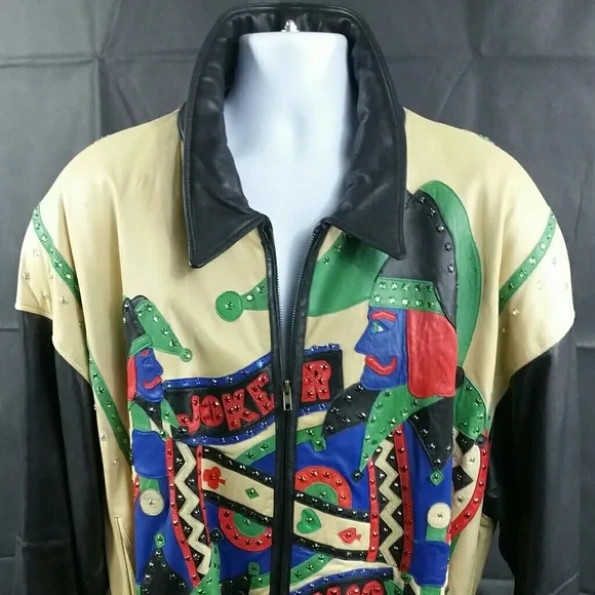 Pelle Pelle Cream Studded Leather Jacket view 1
