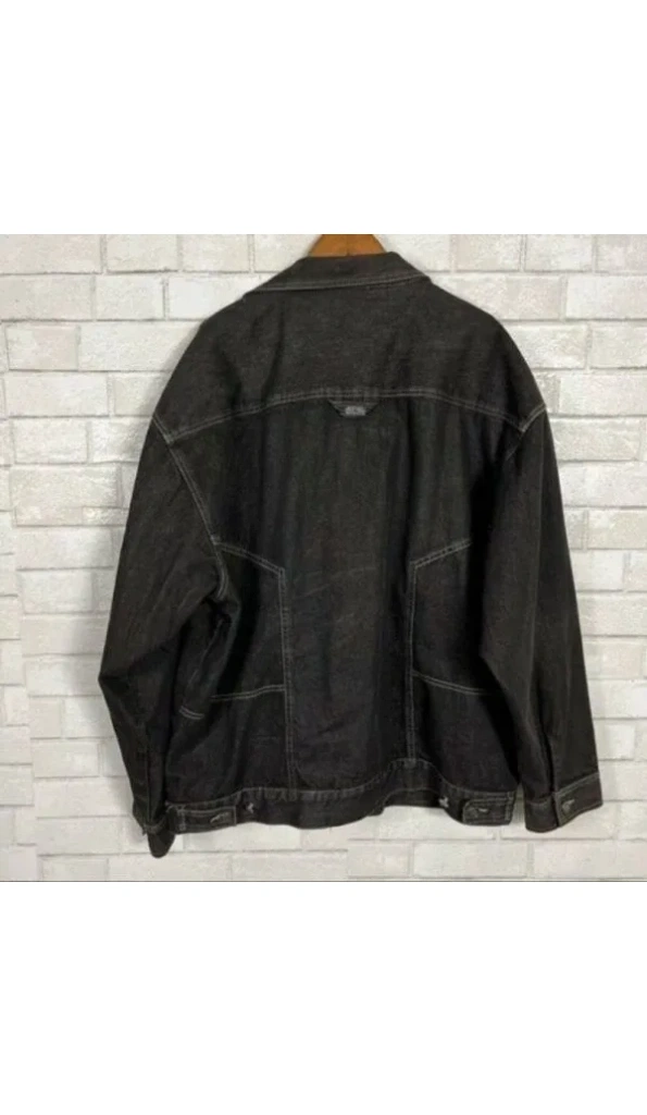 Pelle Pelle Black Men Jeans Jacket