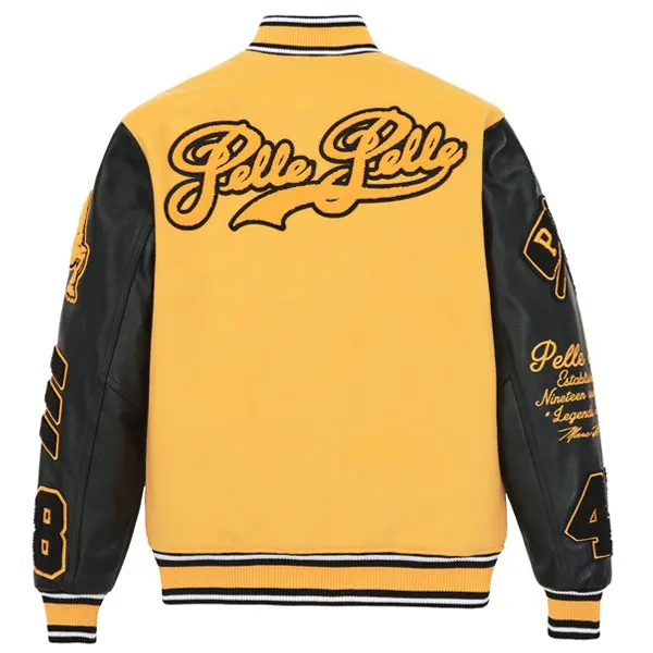 Pelle Pelle Yellow Varsity Wool Jacket view 2