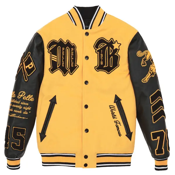 Pelle Pelle Yellow Varsity Wool Jacket view 1