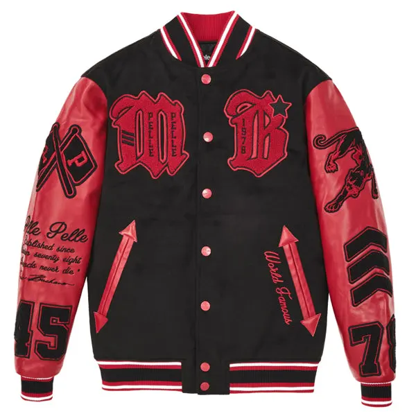 Pelle Pelle Black Varsity Wool Jacket