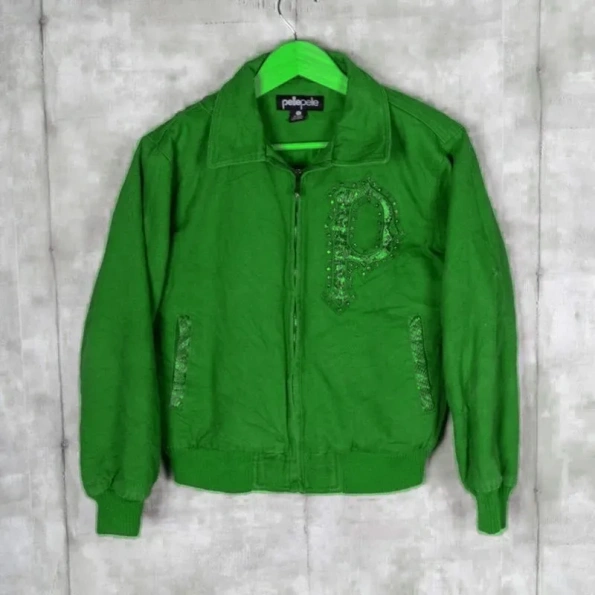 Pelle Pelle MB Green Bomber Jacket view 1