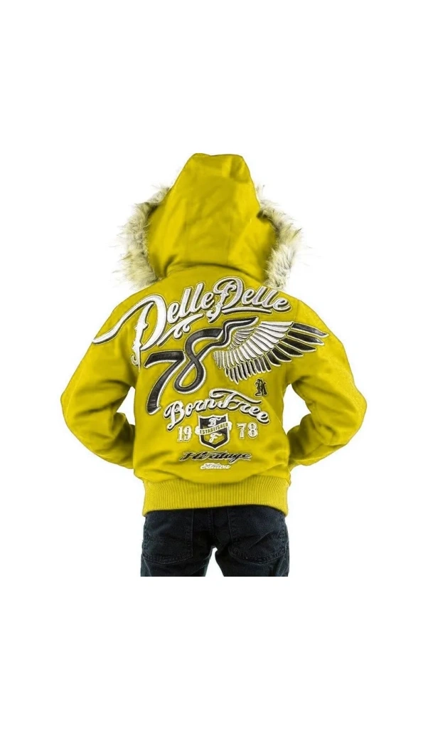 PELLE PELLE KIDS BORN FREE YELLOW JACKET