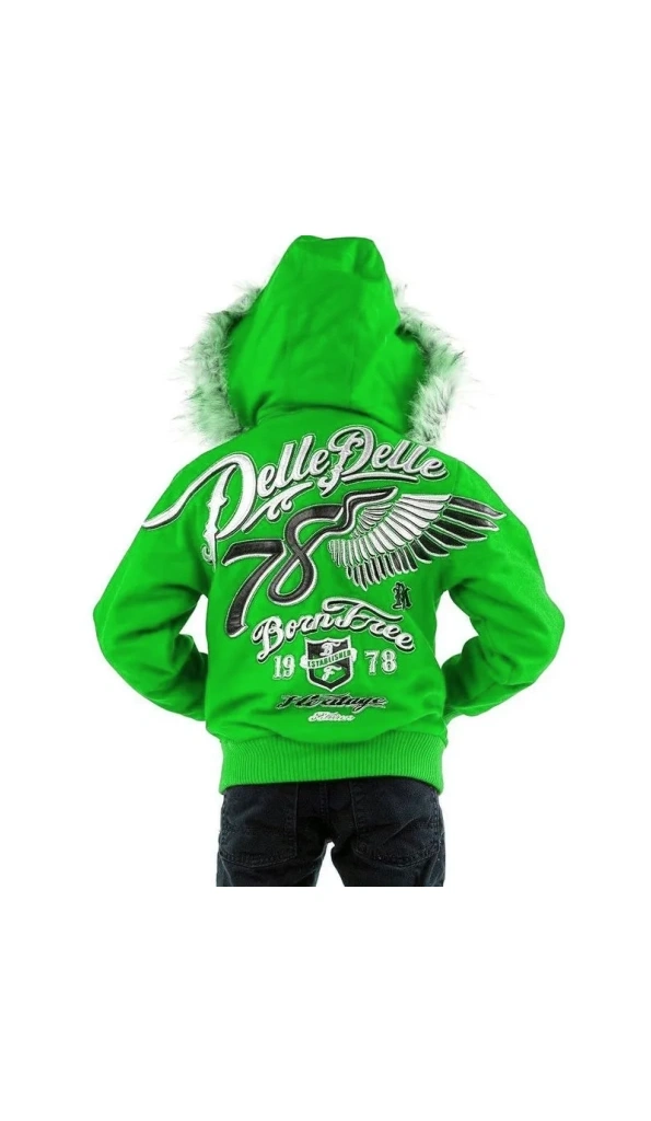 PELLE PELLE KIDS BORN FREE GREEN JACKET