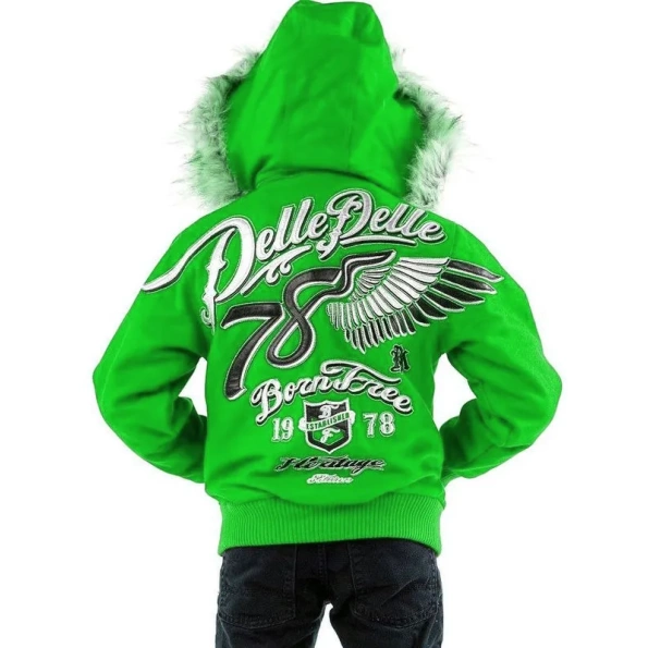 PELLE PELLE KIDS BORN FREE GREEN JACKET