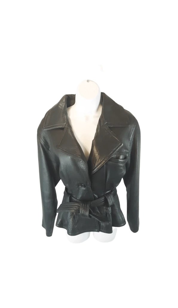 PELLE PELLE CINCHED WAIST LEATHER JACKET