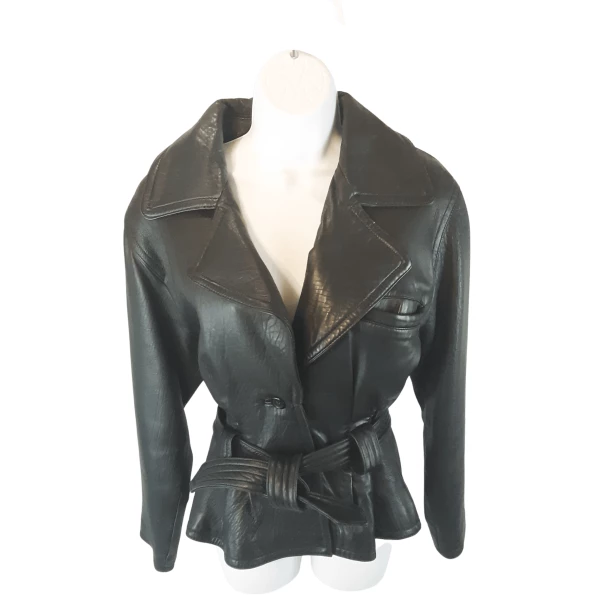 PELLE PELLE CINCHED WAIST LEATHER JACKET view 1