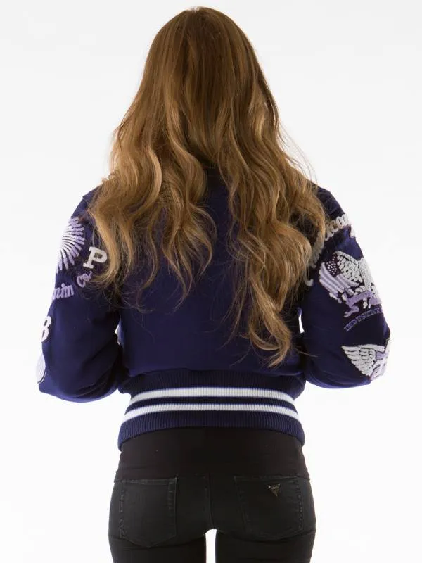 Pelle Pelle Women Purple Wool Varsity Jacket
