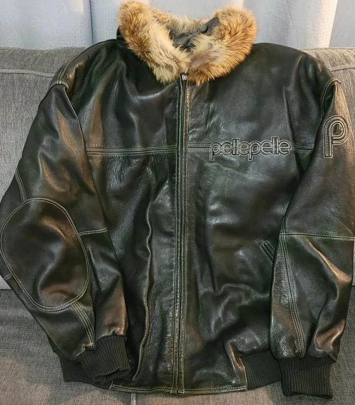 Pelle Pelle Dark Green Fur Hood Jacket | Leather Jacket