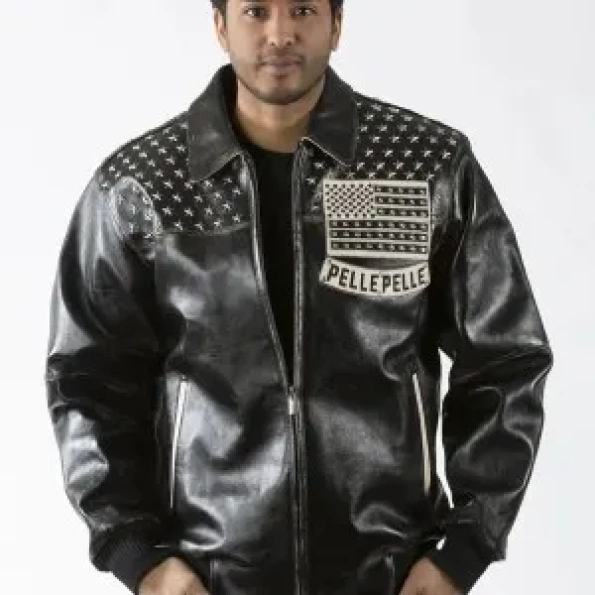 PELLE PELLE BLACK AMERICAN LEATHER JACKET