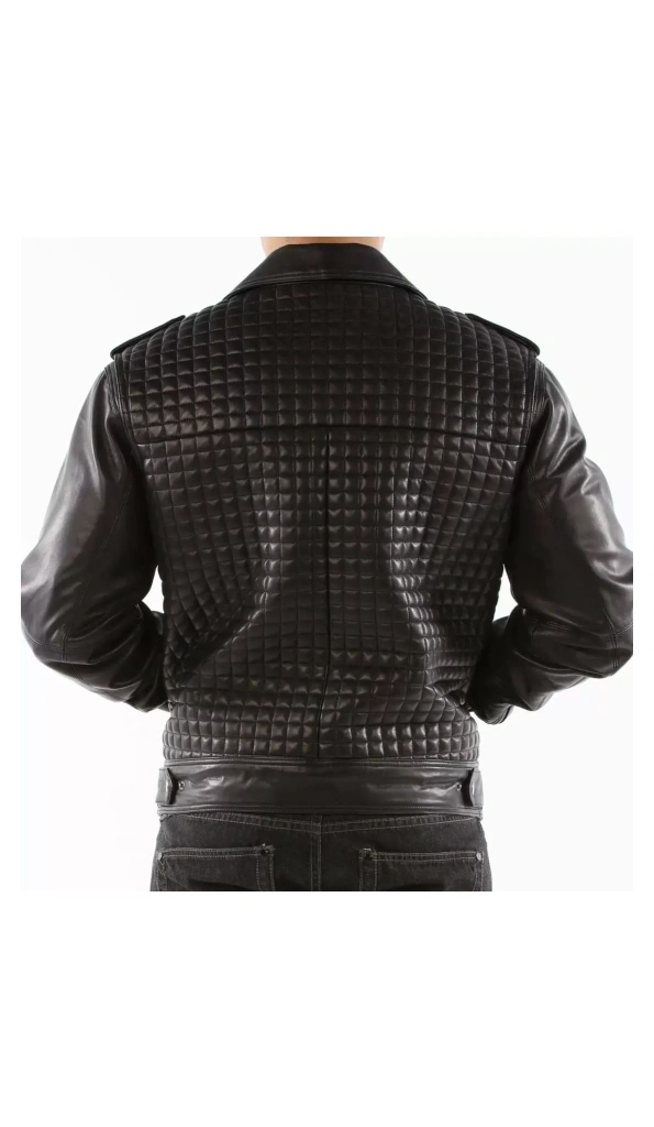 Pelle Pelle Black Houndstooth Quilted Jacket