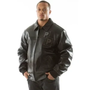 PELLE PELLE BLACK JEWELED LEATHER JACKET
