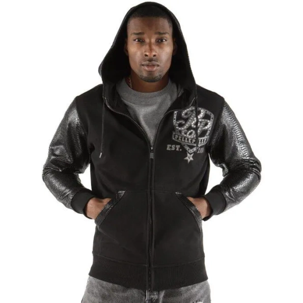 PELLE PELLE THRONES BLACK HOODIE JACKET view 1