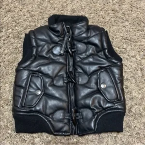PELLE PELLE BLACK PUFFER LEATHER JACKET