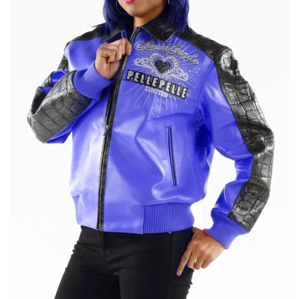 Pelle Pelle Strong 37 Years Blue Leather Jacket