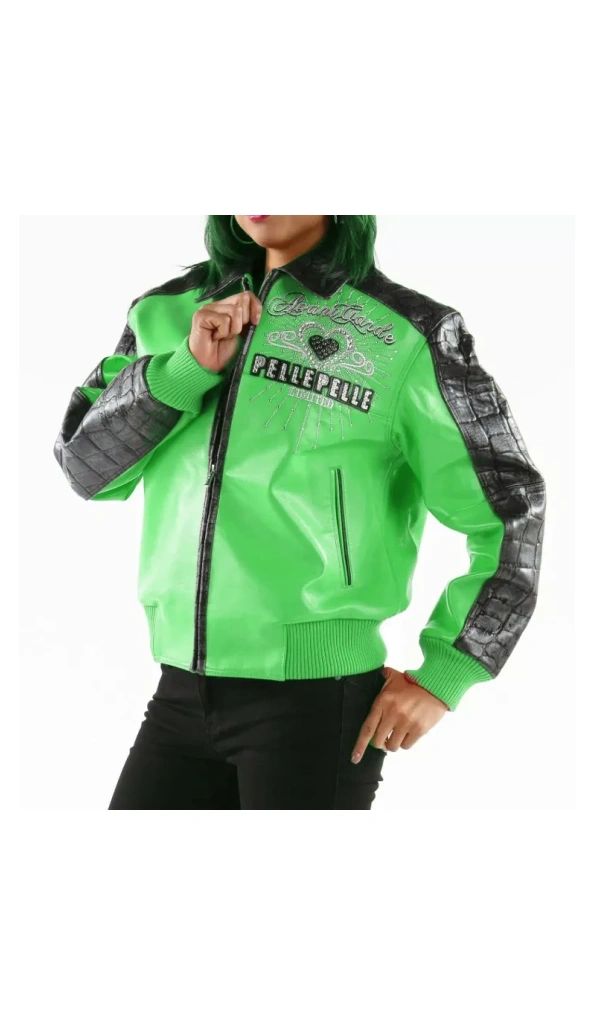 Pelle Pelle Garde 37 Years Green Leather Jacket