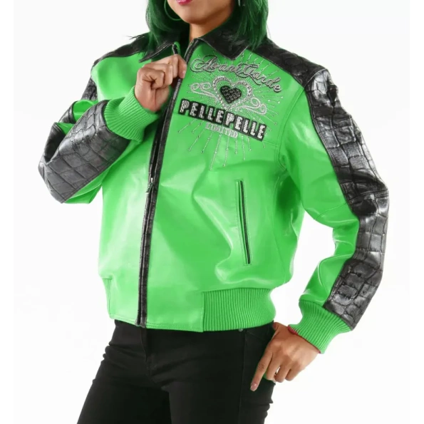 PELLE PELLE UNRIVALED 37 YEAR GREEN JACKET