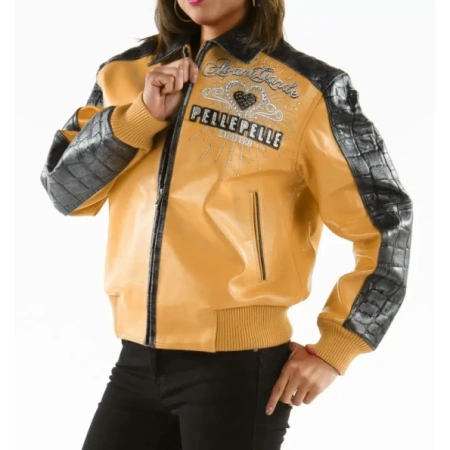 Pelle Pelle Strong 37 Years Mustard Leather Jacket view 2