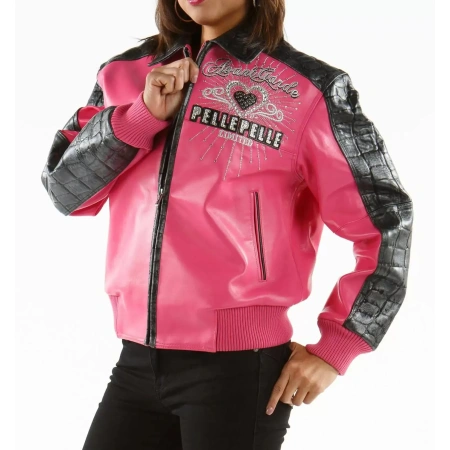 Pelle Pelle Pink Unrivaled Leather Jacket view 1