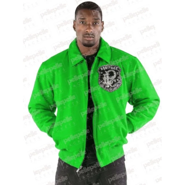 PELLE PELLE HERITAGE GREEN LEATHER JACKET view 1