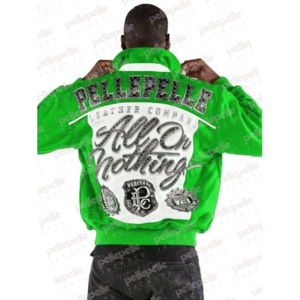 PELLE PELLE HERITAGE GREEN LEATHER JACKET view 2
