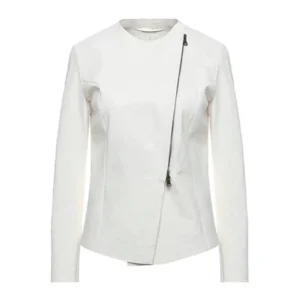 PELLE PELLE STUDDED WHITE LEATHER JACKET