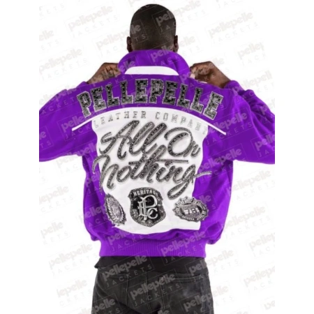 Pelle Pelle All Or Nothing Purple Wool Jacket view 2