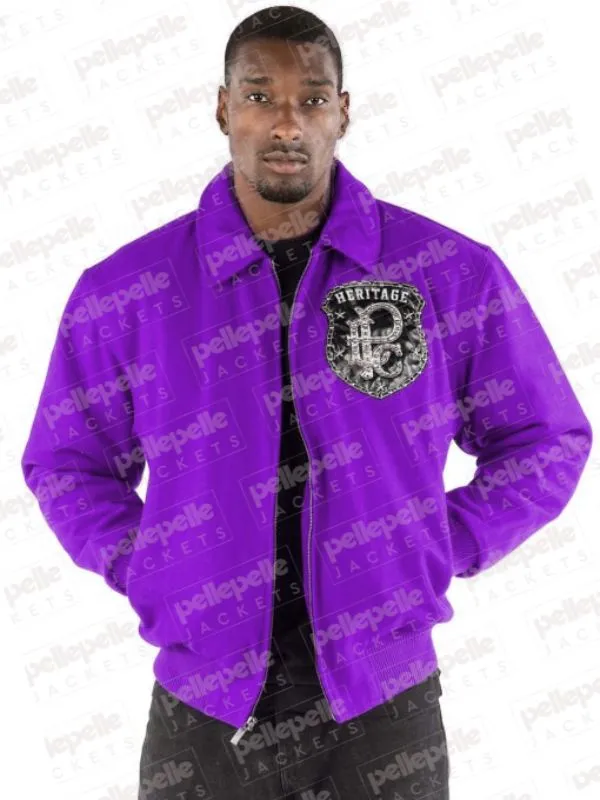 Pelle Pelle All Or Nothing Purple Wool Jacket