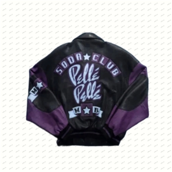 Bold Pelle Pelle Soda Club Purple Leather Jacket